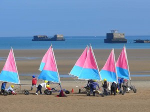 Ecole de chars à voile à Asnelles